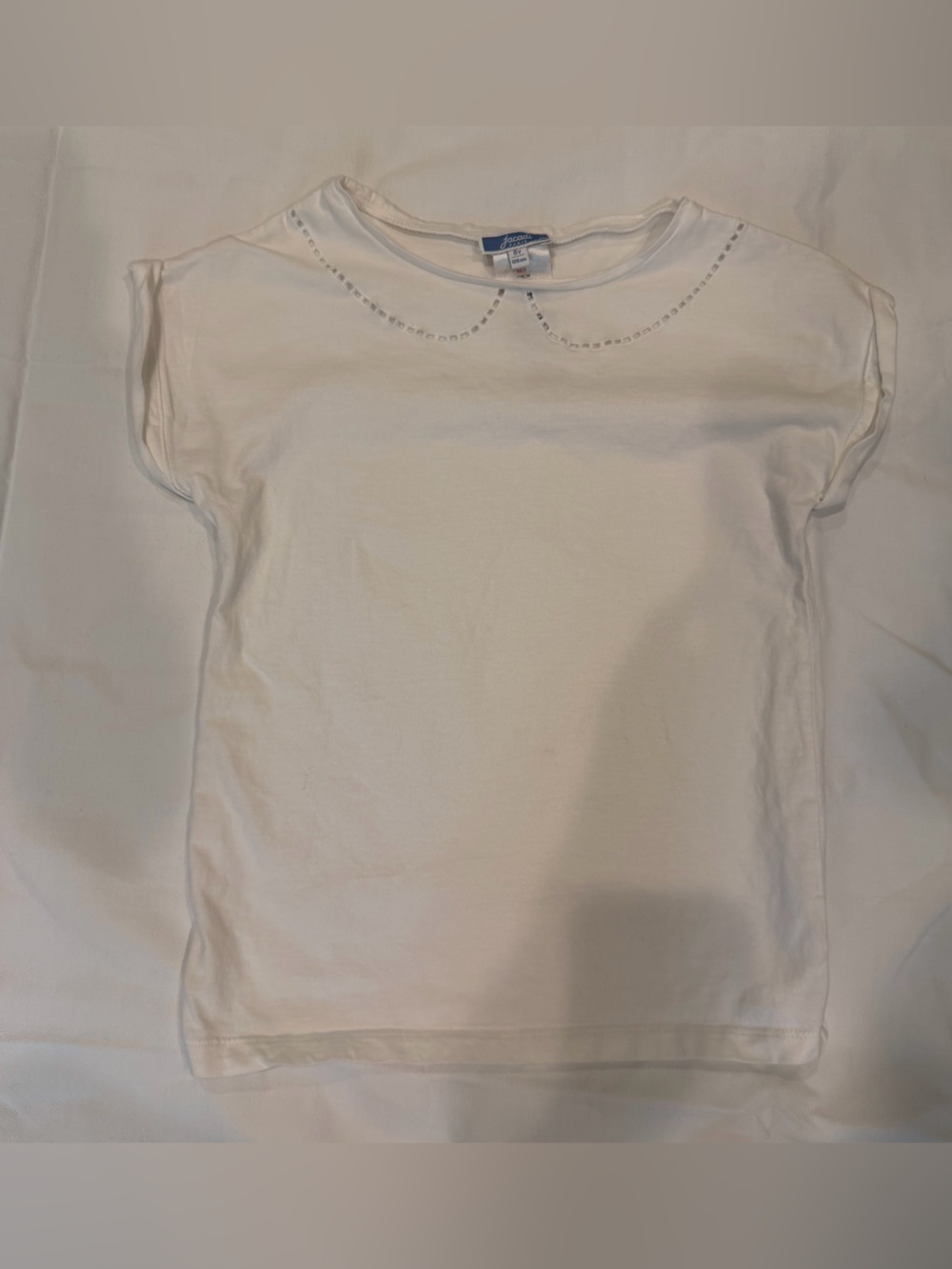 Jacadi Paris Bundle 2 Shirts & 2 Cardigans Girl’s Sz 8 White Red & Blue Colors - Picture 6 of 10
